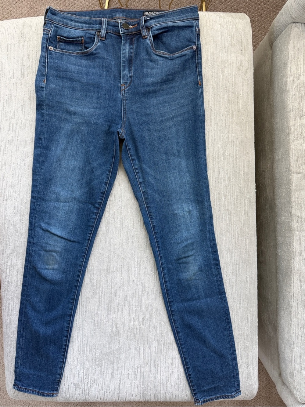 BlankNYC Skinny Jeans Medium Wash Stretch Denim Size 28